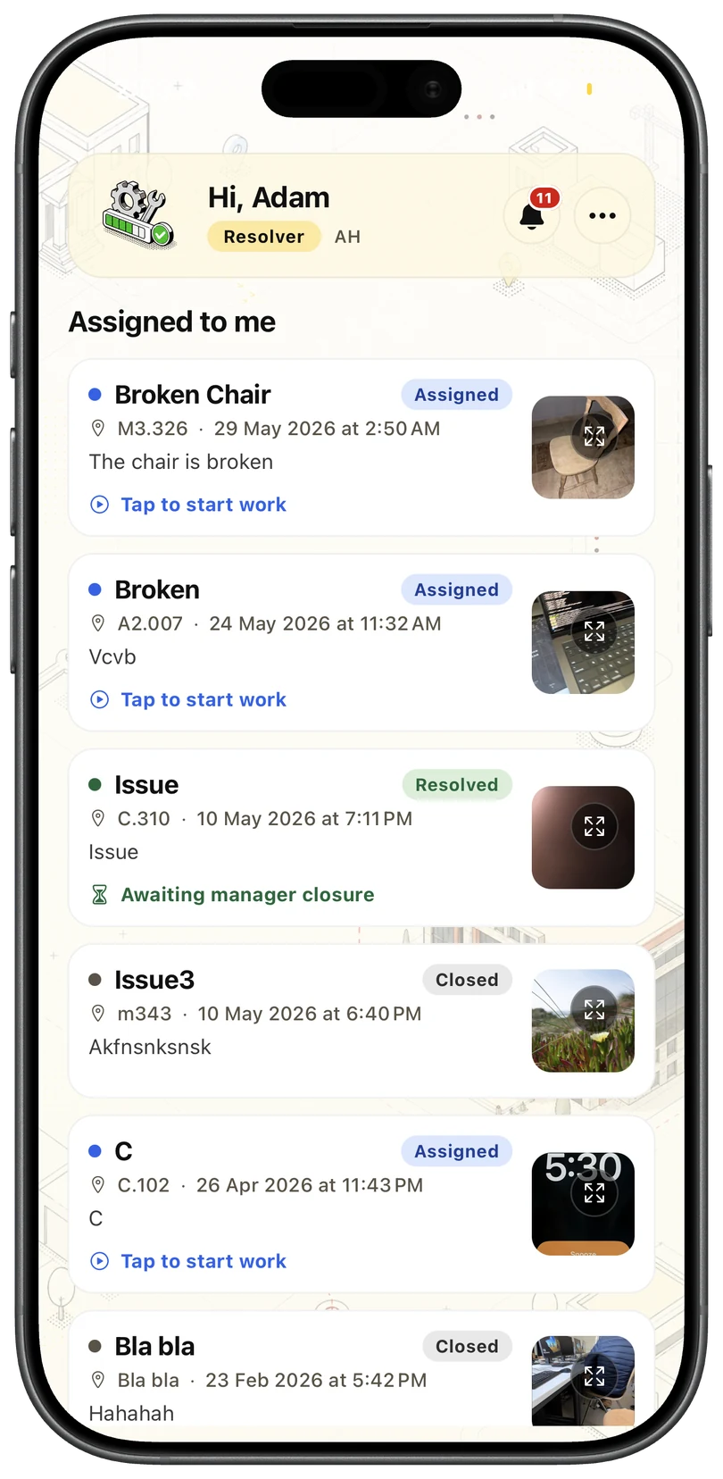 Resolver assigned ticket queue