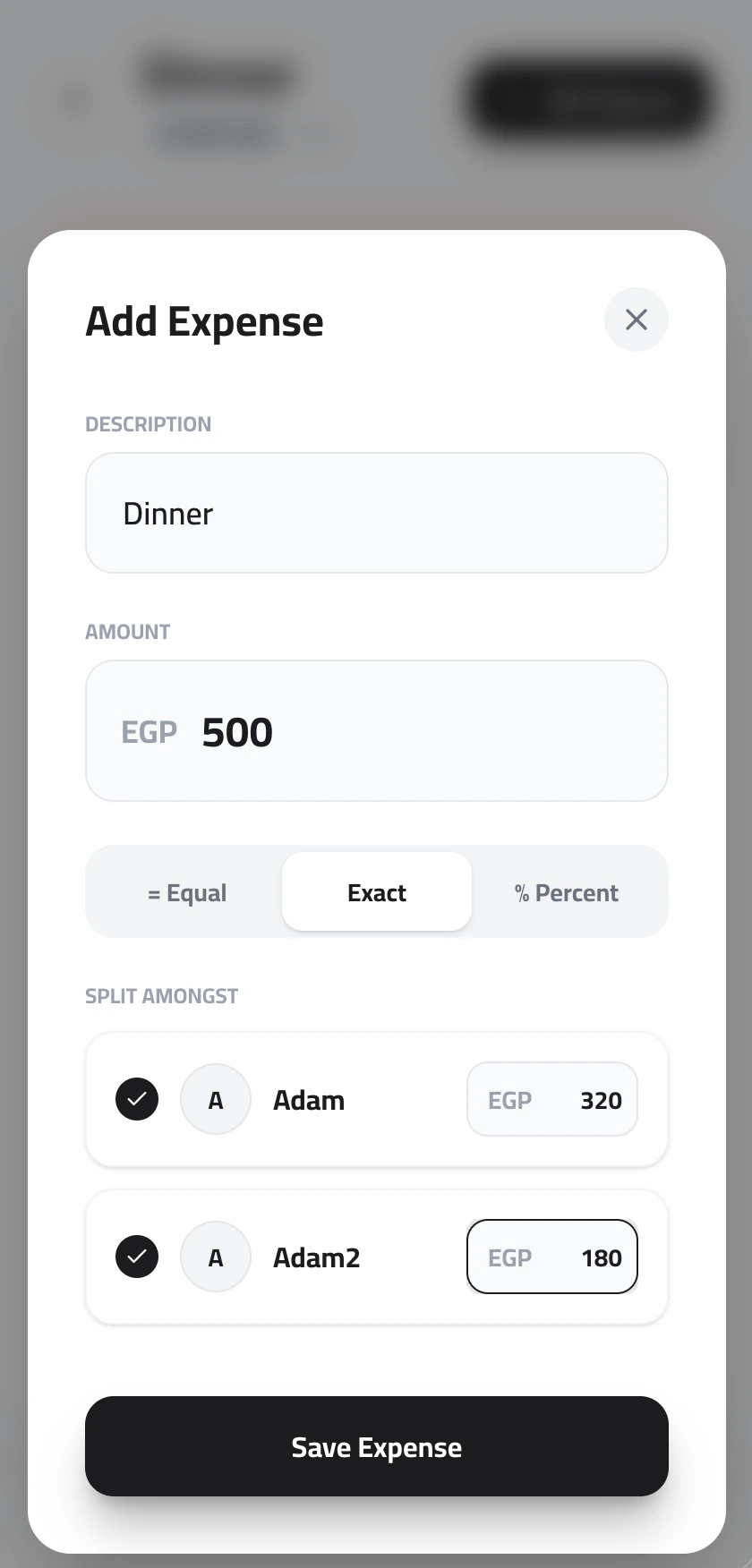 Add expense